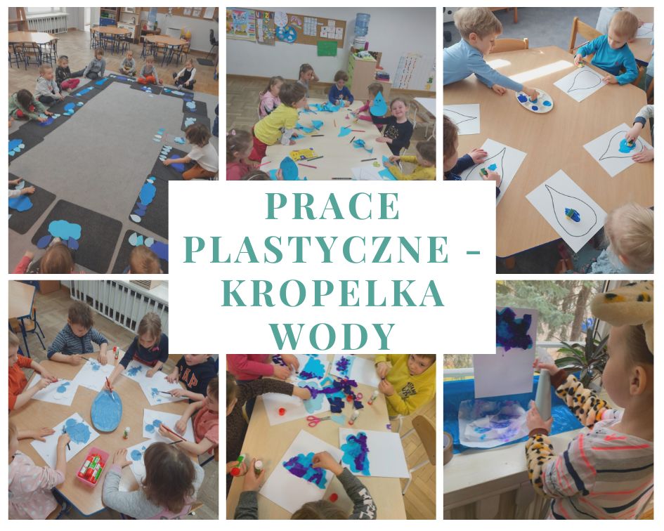 Prace plastyczne kropelka wody